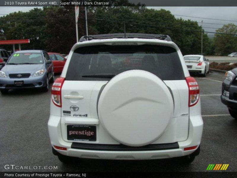Super White / Dark Charcoal 2010 Toyota RAV4 Sport 4WD