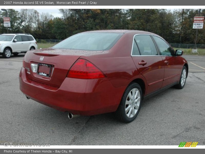 Moroccan Red Pearl / Gray 2007 Honda Accord SE V6 Sedan