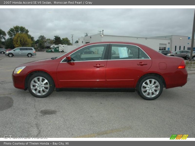 Moroccan Red Pearl / Gray 2007 Honda Accord SE V6 Sedan