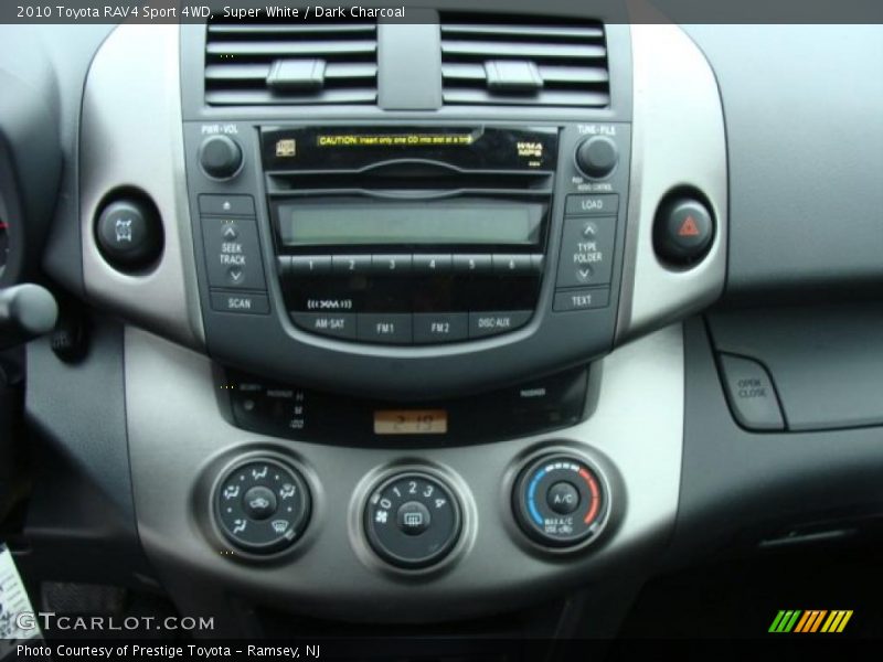 Super White / Dark Charcoal 2010 Toyota RAV4 Sport 4WD