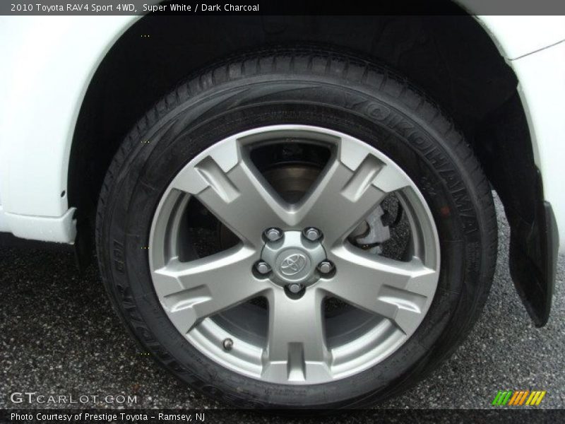 Super White / Dark Charcoal 2010 Toyota RAV4 Sport 4WD