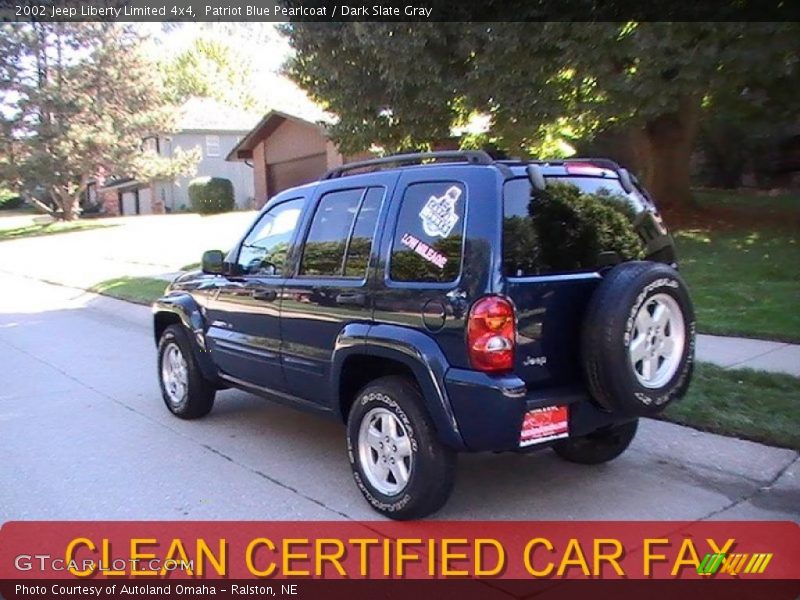 Patriot Blue Pearlcoat / Dark Slate Gray 2002 Jeep Liberty Limited 4x4