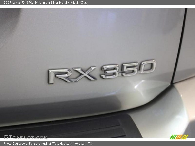 Millennium Silver Metallic / Light Gray 2007 Lexus RX 350