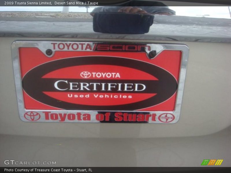 Desert Sand Mica / Taupe 2009 Toyota Sienna Limited