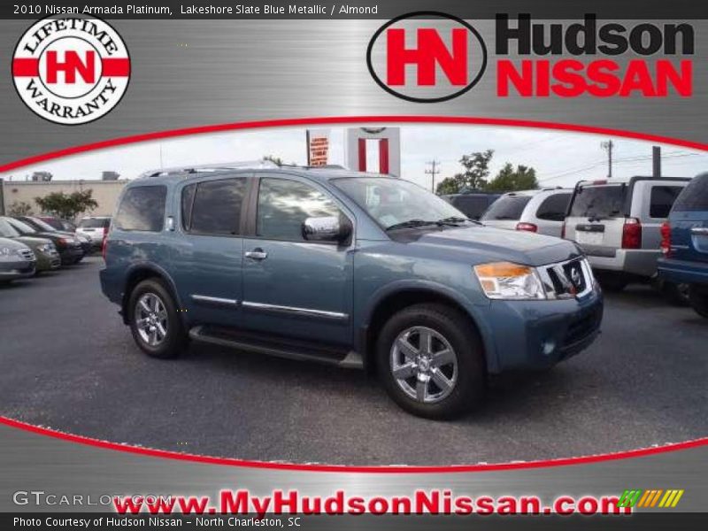 Lakeshore Slate Blue Metallic / Almond 2010 Nissan Armada Platinum