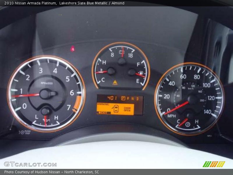 Lakeshore Slate Blue Metallic / Almond 2010 Nissan Armada Platinum