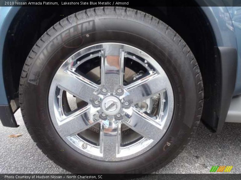 Lakeshore Slate Blue Metallic / Almond 2010 Nissan Armada Platinum