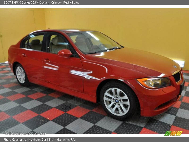 Crimson Red / Beige 2007 BMW 3 Series 328xi Sedan