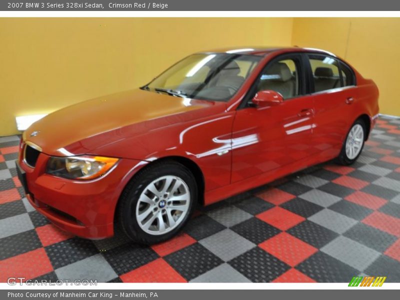 Crimson Red / Beige 2007 BMW 3 Series 328xi Sedan