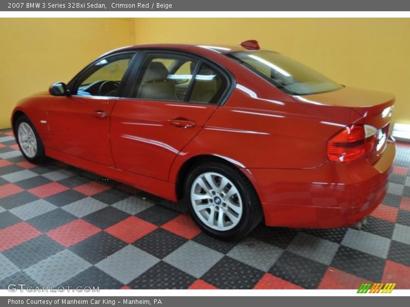 Crimson Red / Beige 2007 BMW 3 Series 328xi Sedan
