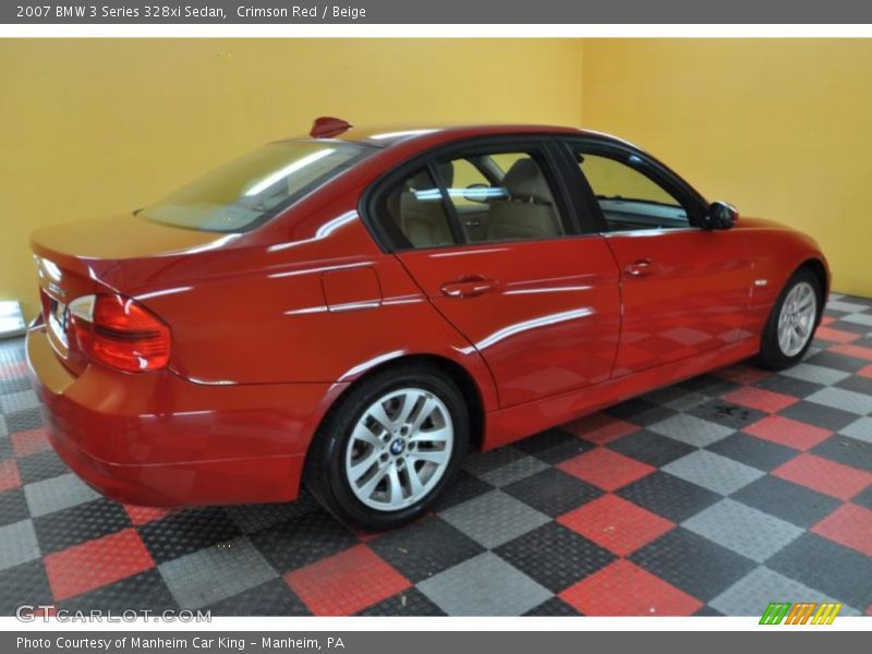 Crimson Red / Beige 2007 BMW 3 Series 328xi Sedan