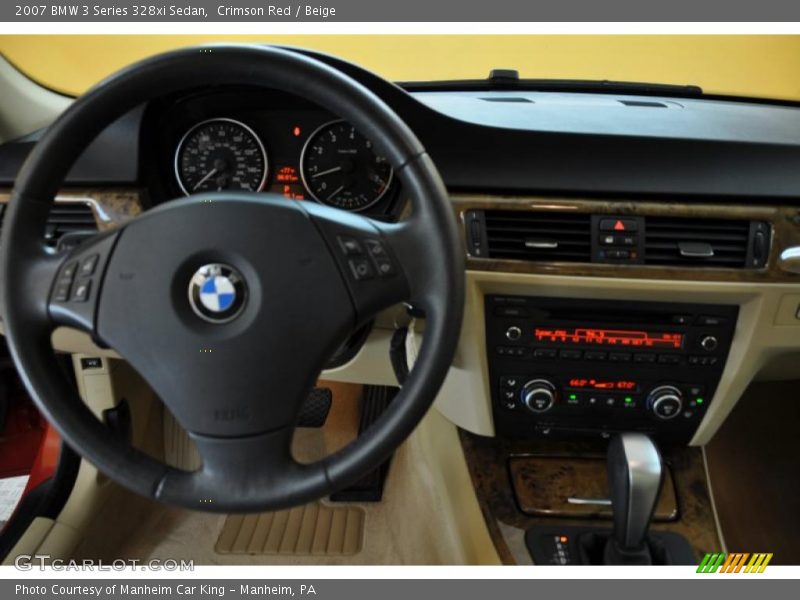 Crimson Red / Beige 2007 BMW 3 Series 328xi Sedan