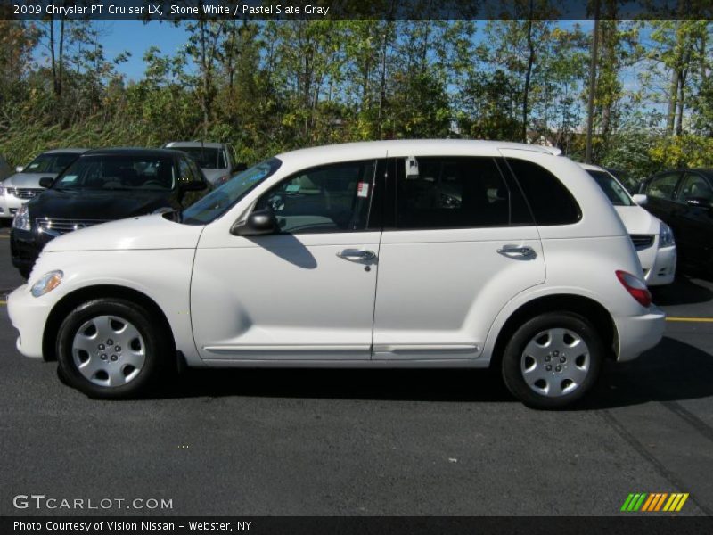 Stone White / Pastel Slate Gray 2009 Chrysler PT Cruiser LX