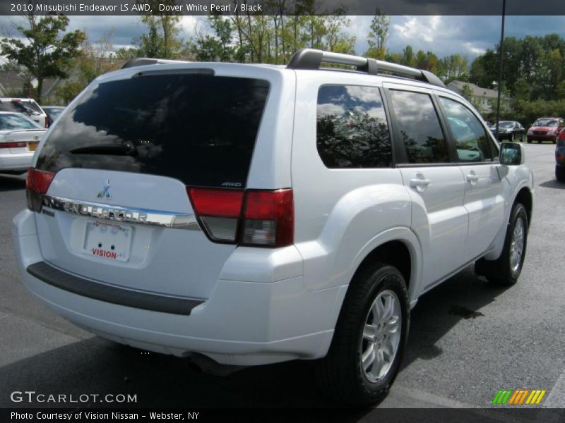 Dover White Pearl / Black 2010 Mitsubishi Endeavor LS AWD