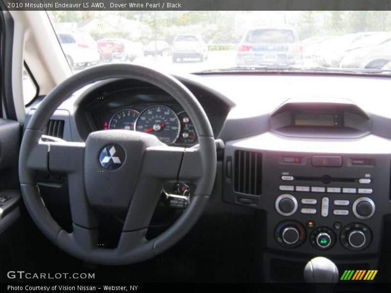 Dover White Pearl / Black 2010 Mitsubishi Endeavor LS AWD