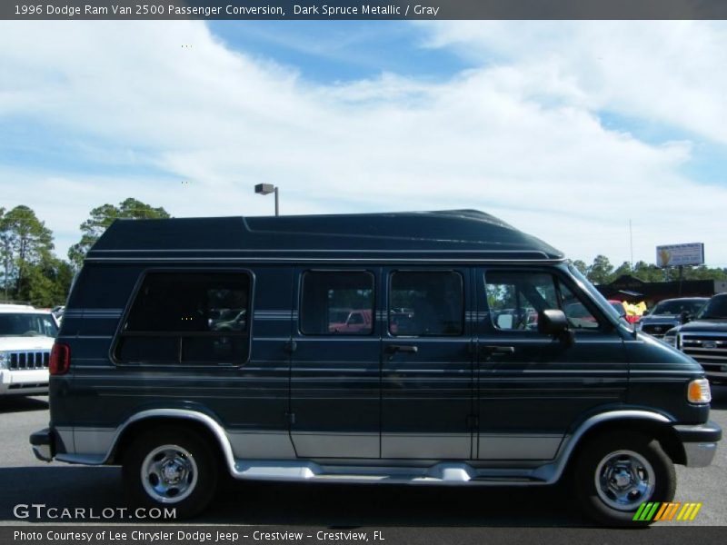 Dark Spruce Metallic / Gray 1996 Dodge Ram Van 2500 Passenger Conversion