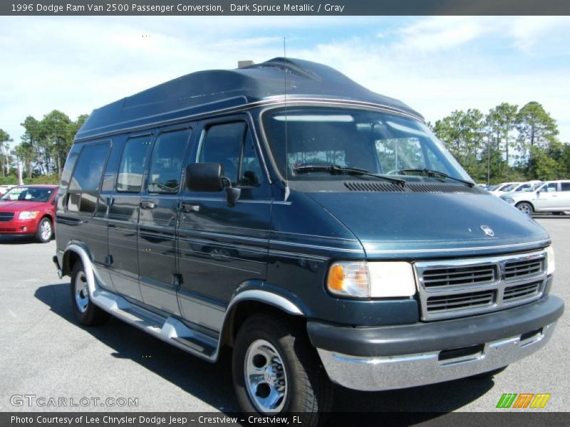 Dark Spruce Metallic / Gray 1996 Dodge Ram Van 2500 Passenger Conversion