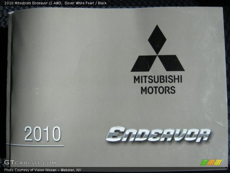 Dover White Pearl / Black 2010 Mitsubishi Endeavor LS AWD