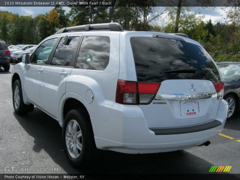 Dover White Pearl / Black 2010 Mitsubishi Endeavor LS AWD