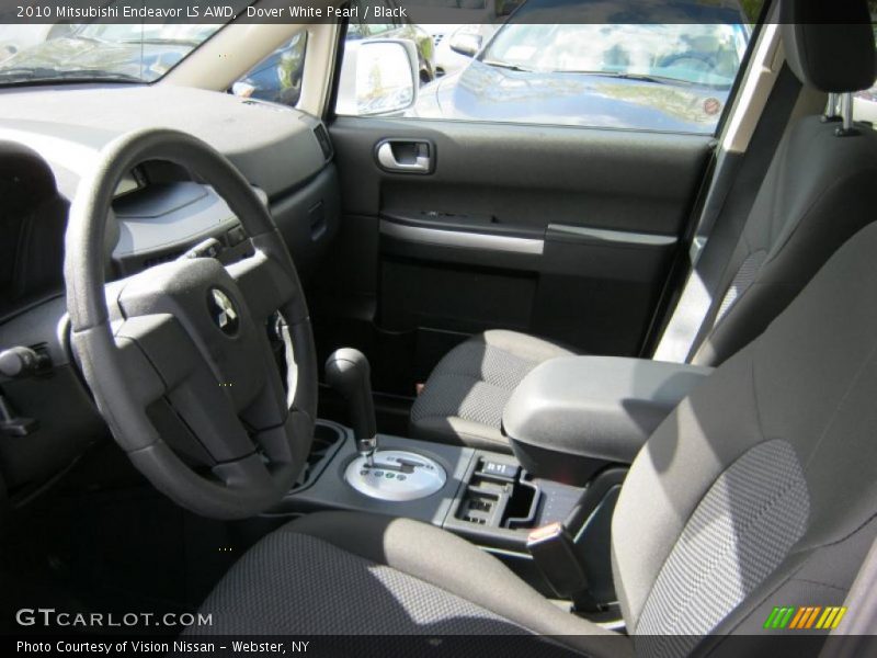 Dover White Pearl / Black 2010 Mitsubishi Endeavor LS AWD