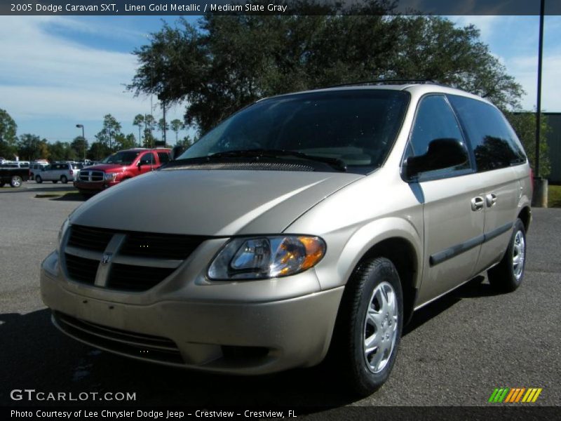Linen Gold Metallic / Medium Slate Gray 2005 Dodge Caravan SXT