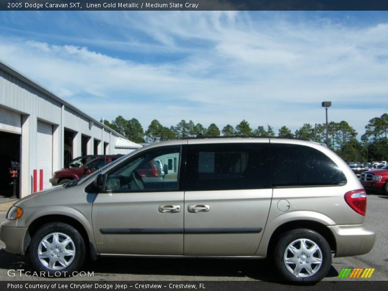 Linen Gold Metallic / Medium Slate Gray 2005 Dodge Caravan SXT