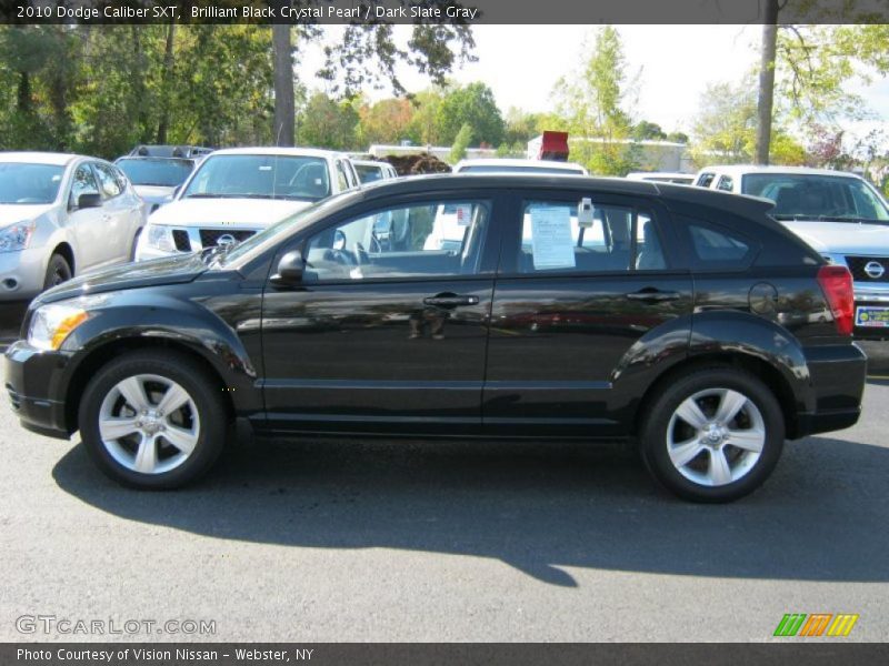 Brilliant Black Crystal Pearl / Dark Slate Gray 2010 Dodge Caliber SXT