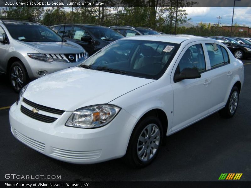 Summit White / Gray 2010 Chevrolet Cobalt LS Sedan