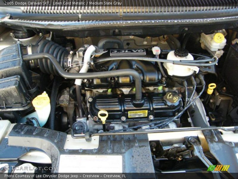 Linen Gold Metallic / Medium Slate Gray 2005 Dodge Caravan SXT