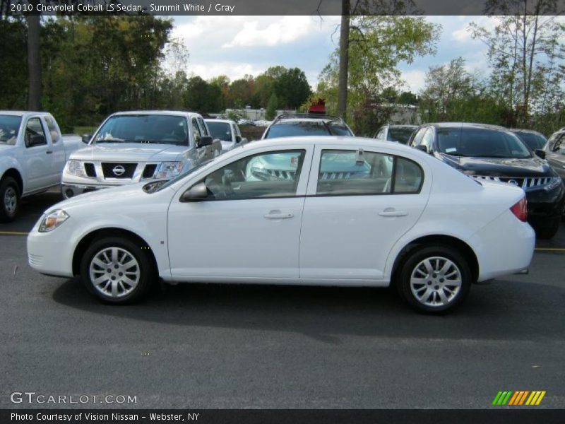 Summit White / Gray 2010 Chevrolet Cobalt LS Sedan