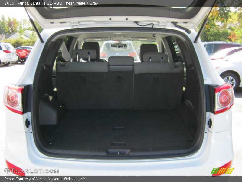 Pearl White / Gray 2010 Hyundai Santa Fe GLS 4WD