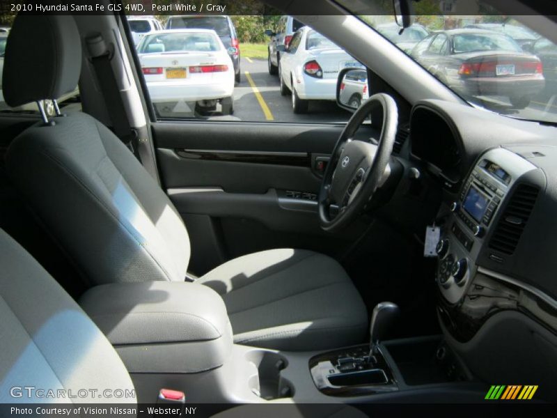 Pearl White / Gray 2010 Hyundai Santa Fe GLS 4WD
