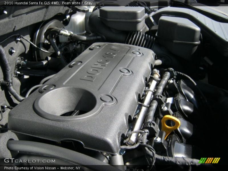 Pearl White / Gray 2010 Hyundai Santa Fe GLS 4WD