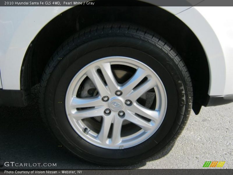 Pearl White / Gray 2010 Hyundai Santa Fe GLS 4WD