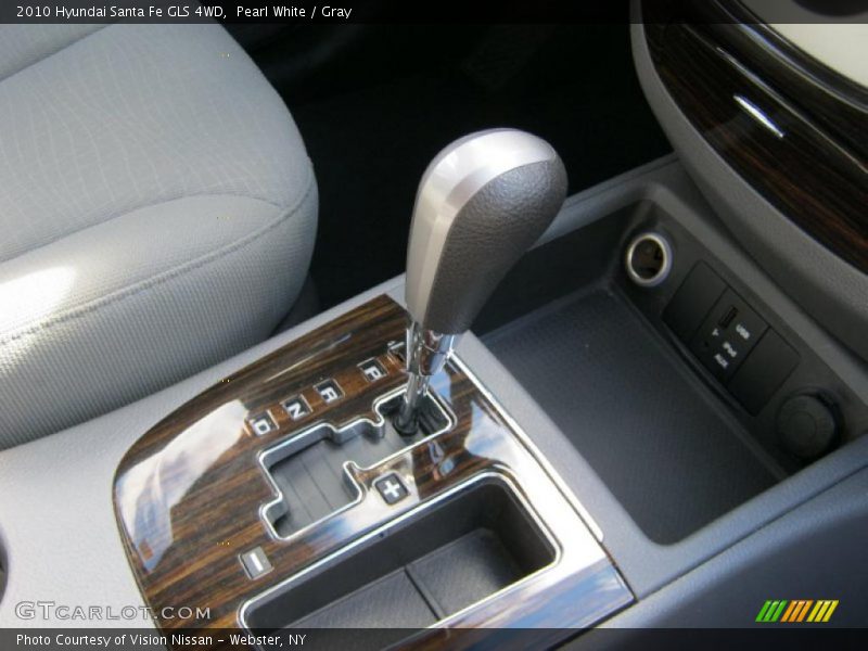 Pearl White / Gray 2010 Hyundai Santa Fe GLS 4WD