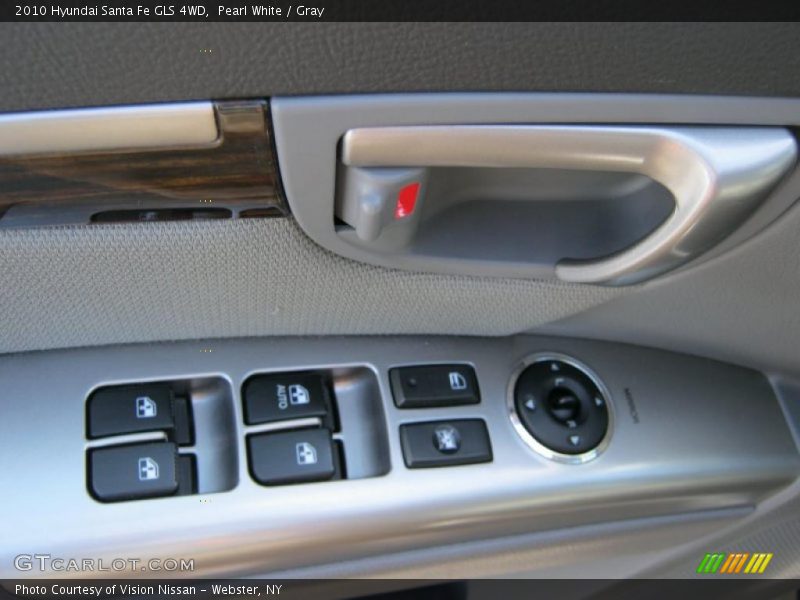 Pearl White / Gray 2010 Hyundai Santa Fe GLS 4WD