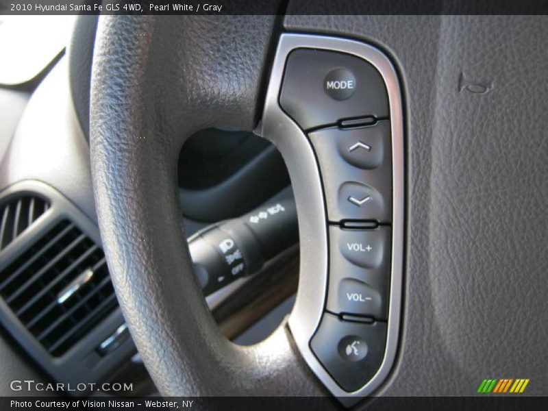 Pearl White / Gray 2010 Hyundai Santa Fe GLS 4WD