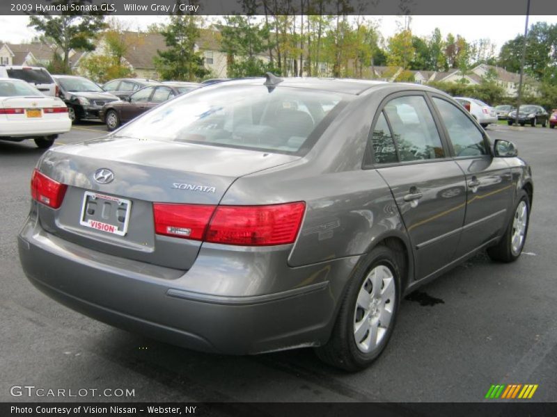 Willow Gray / Gray 2009 Hyundai Sonata GLS