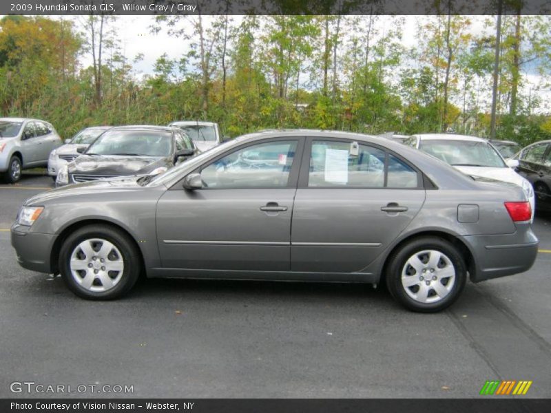 Willow Gray / Gray 2009 Hyundai Sonata GLS