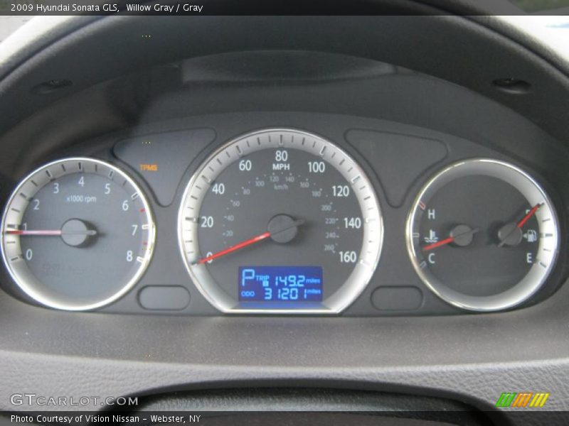 Willow Gray / Gray 2009 Hyundai Sonata GLS