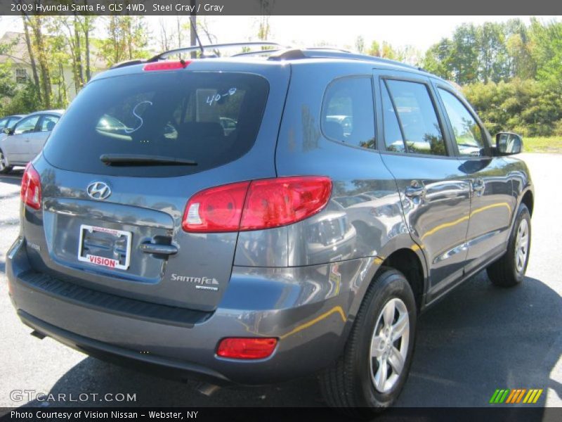 Steel Gray / Gray 2009 Hyundai Santa Fe GLS 4WD