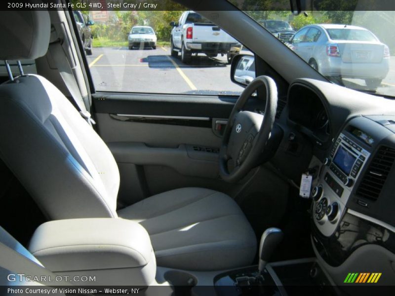Steel Gray / Gray 2009 Hyundai Santa Fe GLS 4WD