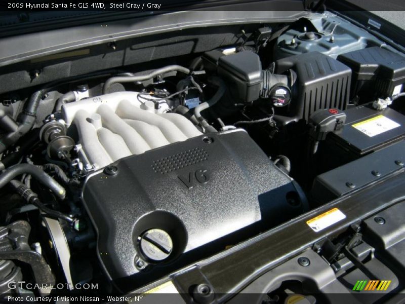 Steel Gray / Gray 2009 Hyundai Santa Fe GLS 4WD