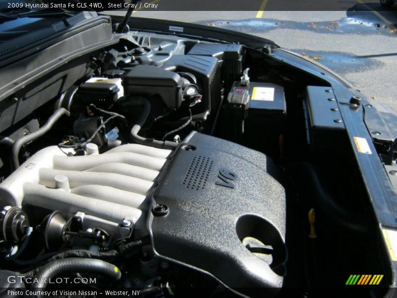 Steel Gray / Gray 2009 Hyundai Santa Fe GLS 4WD