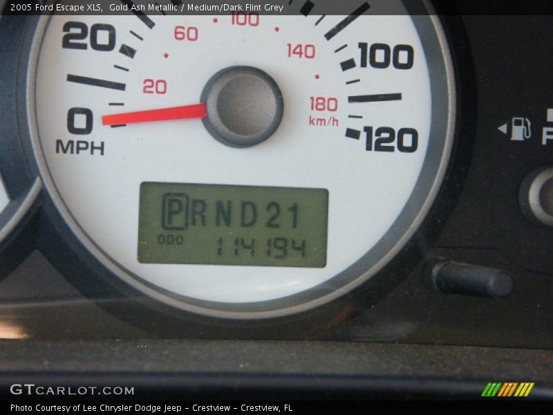 Gold Ash Metallic / Medium/Dark Flint Grey 2005 Ford Escape XLS