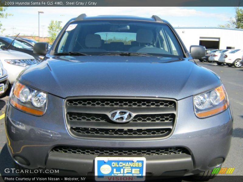 Steel Gray / Gray 2009 Hyundai Santa Fe GLS 4WD