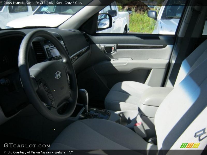 Steel Gray / Gray 2009 Hyundai Santa Fe GLS 4WD