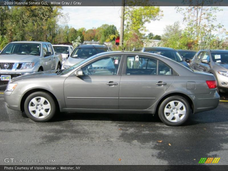 Willow Gray / Gray 2009 Hyundai Sonata GLS