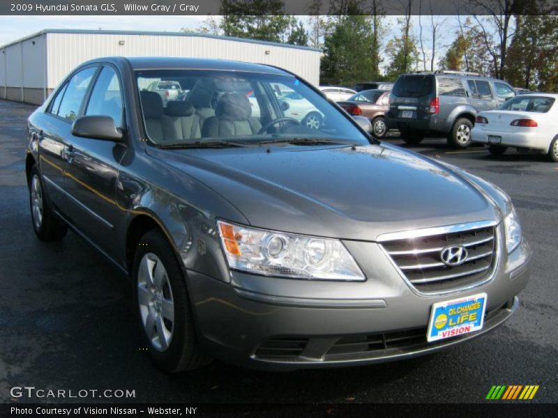 Willow Gray / Gray 2009 Hyundai Sonata GLS