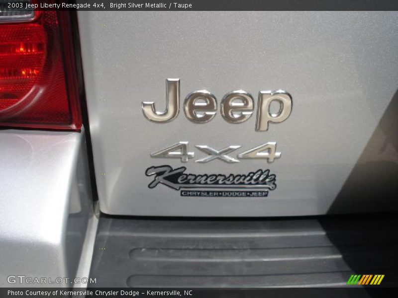 Bright Silver Metallic / Taupe 2003 Jeep Liberty Renegade 4x4
